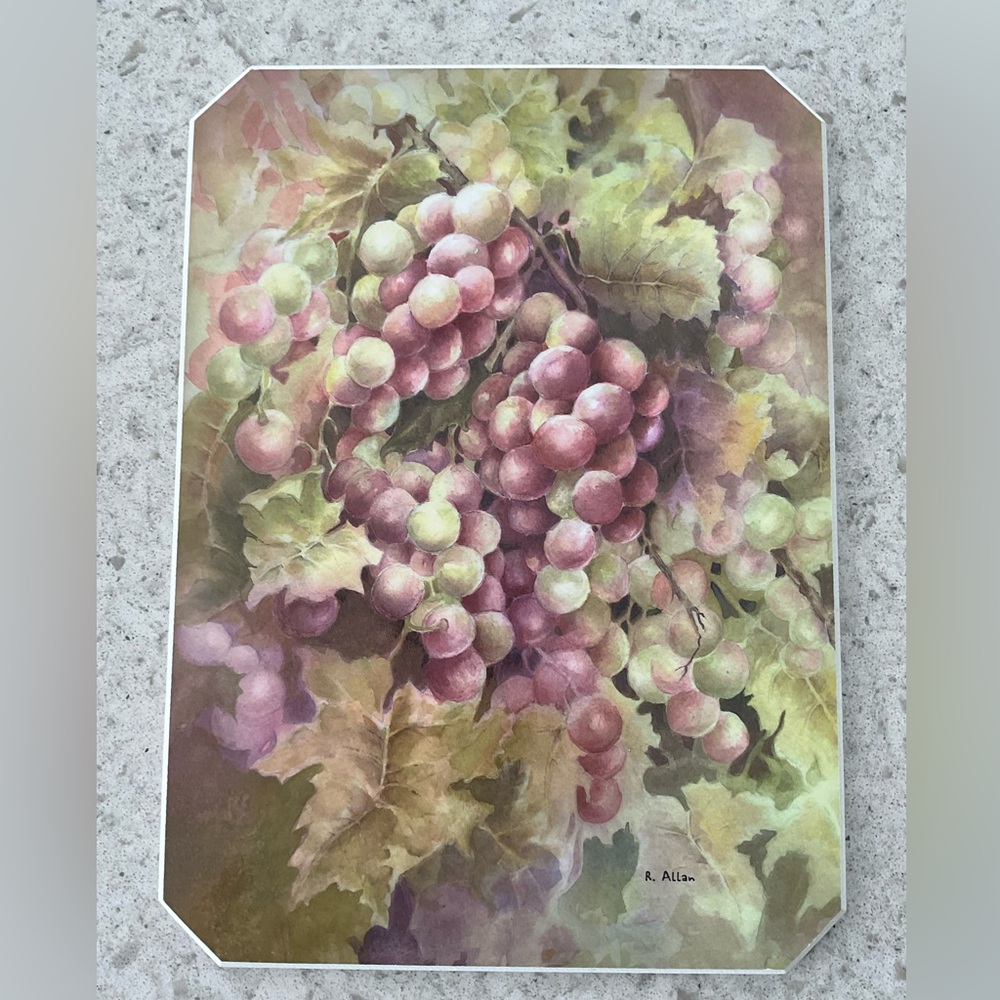 Grape Watercolour Trivet set of 4